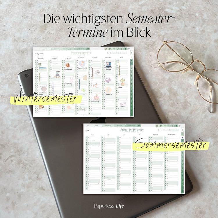 Bundle: Digitaler Studienplaner 2025/26 "Study-Buddy"