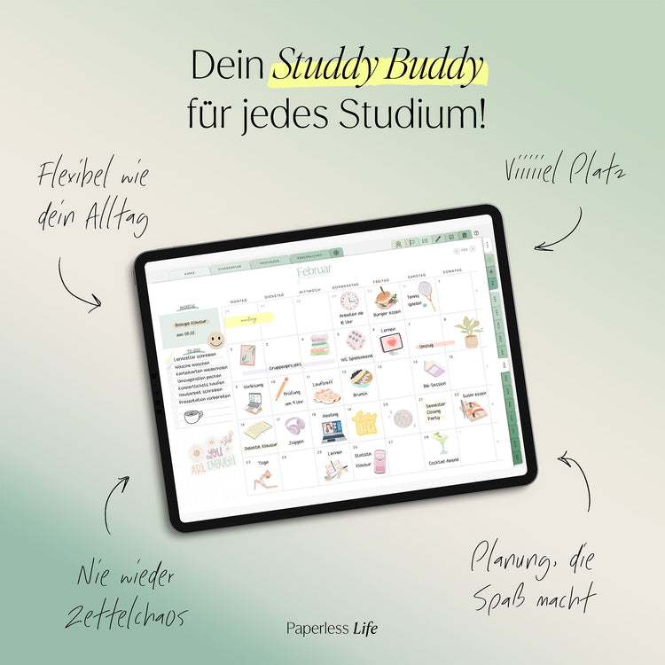 Bundle: Digitaler Studienplaner 2025/26 "Study-Buddy"