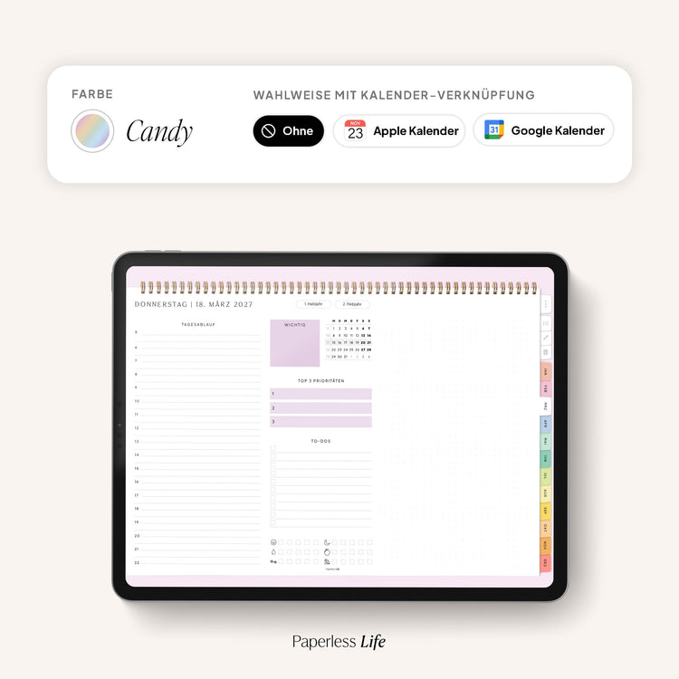 Digitaler Tagesplaner 2027 | Paperless Basics