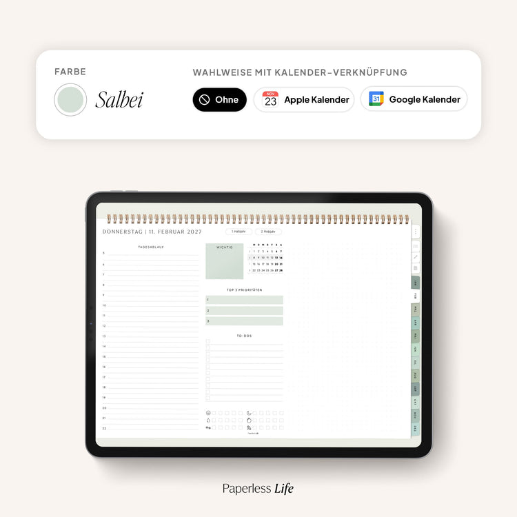 Digitaler Tagesplaner 2027 | Paperless Basics