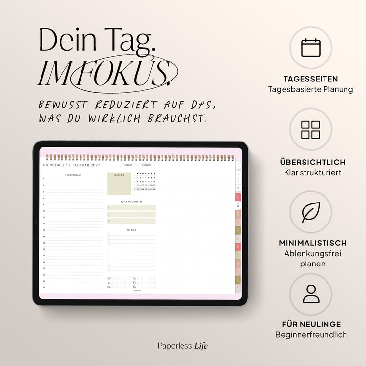 Digitaler Tagesplaner 2027 | Paperless Basics