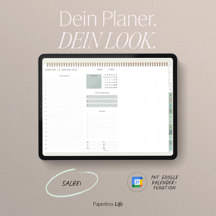 Digitaler Tagesplaner 2027 | Paperless Basics