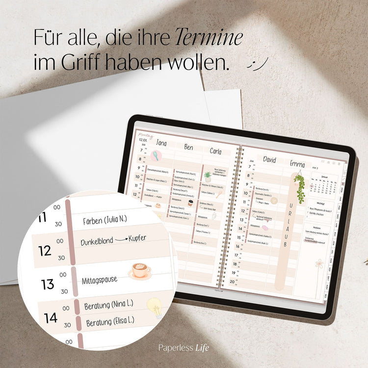 Digitaler Terminplaner 2026 | Für Solo-Selbstständige und kleine Teams