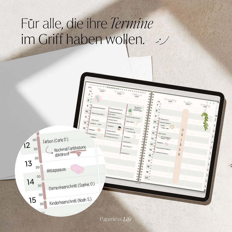 Digitaler Terminplaner 2026 | Für Solo-Selbstständige und kleine Teams