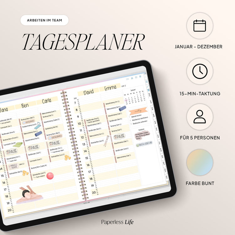 Digitaler Terminplaner 2027 | Für Solo-Selbstständige und kleine Teams