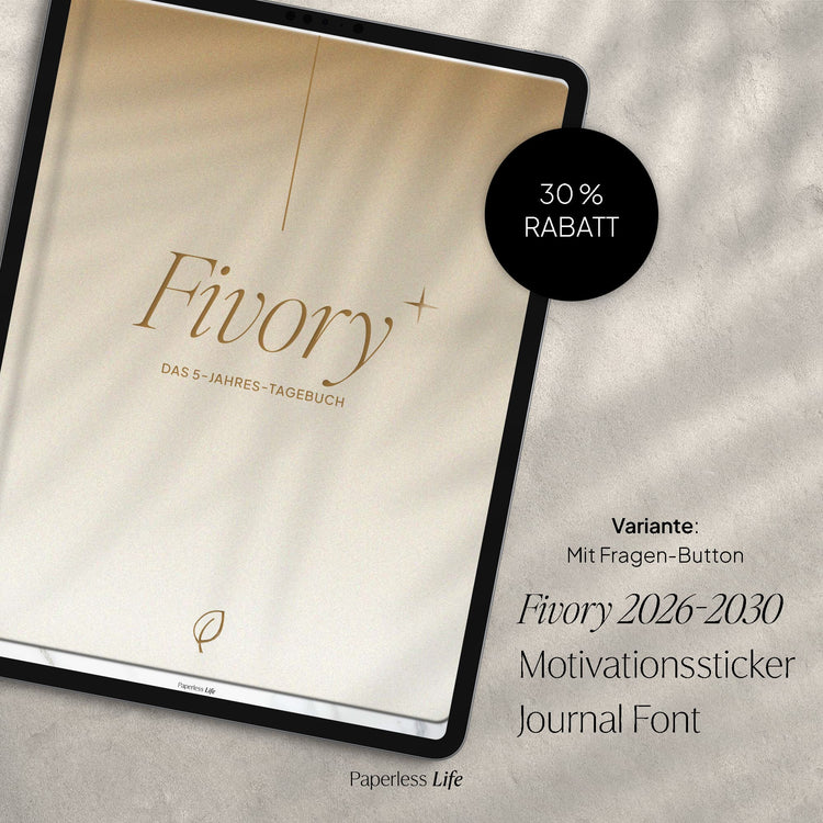 Fivory Bundle – Das 5-Jahres-Tagebuch | 2026-2030