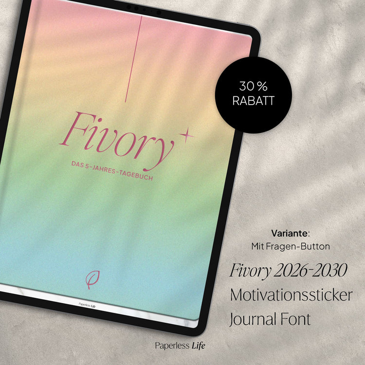 Fivory Bundle – Das 5-Jahres-Tagebuch | 2026-2030