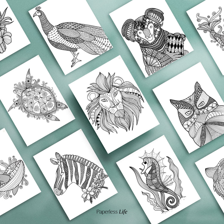 Digitales Malbuch - Zentangle