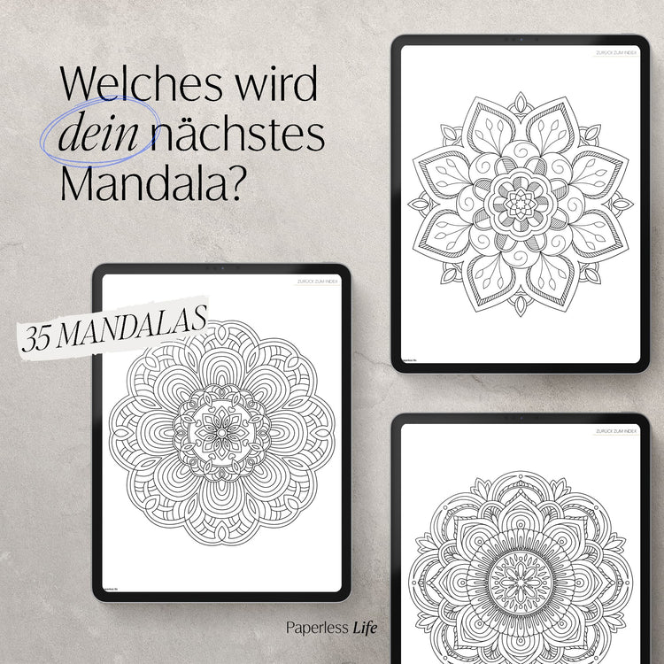Digitales Malbuch - Mandala
