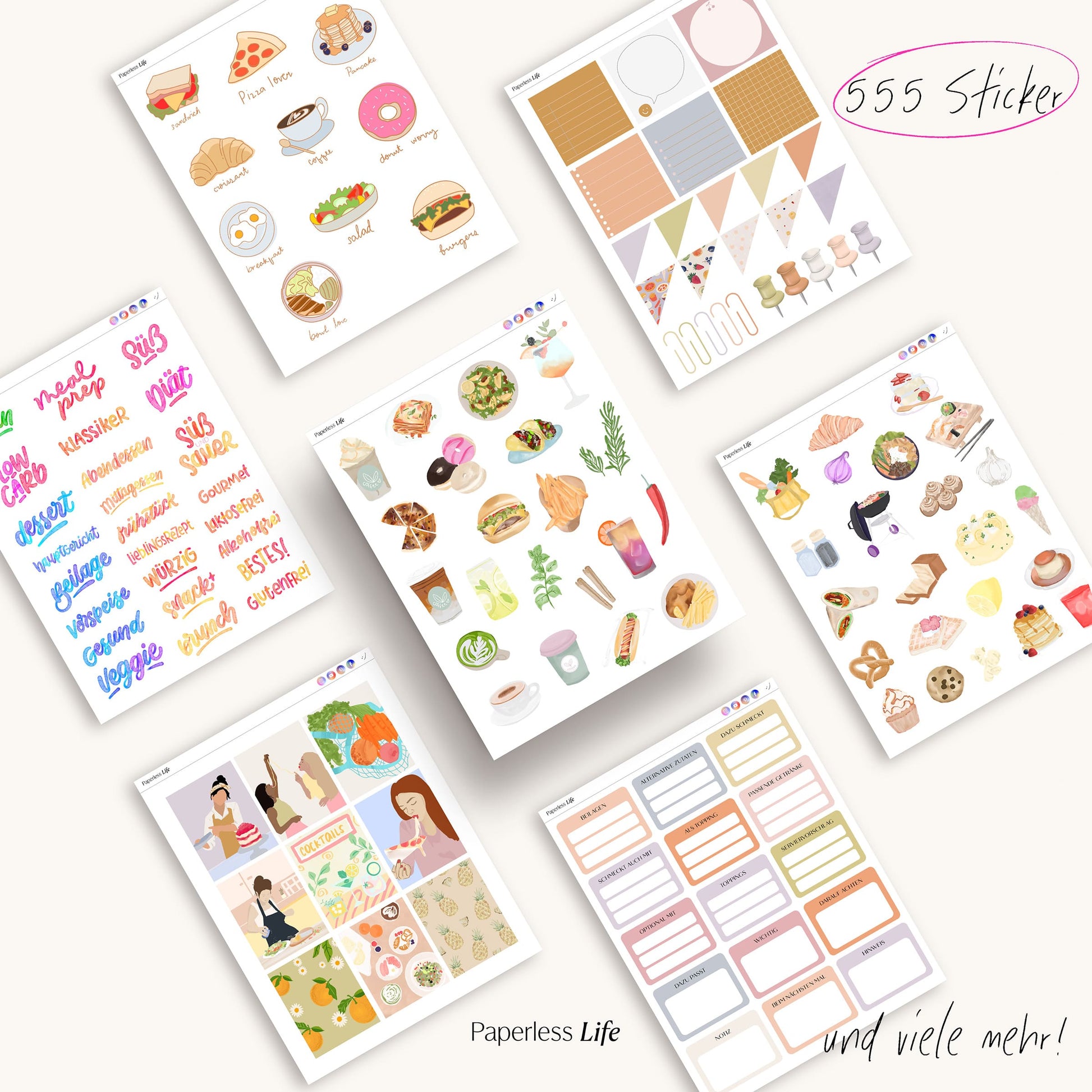 Digitale Sticker gratis zum Rezeptbuch