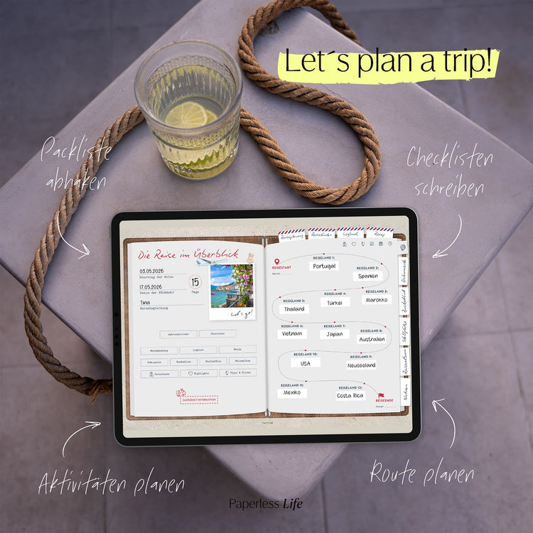 Das Weltreisetagebuch | Für 6 Monate oder 365 Tage