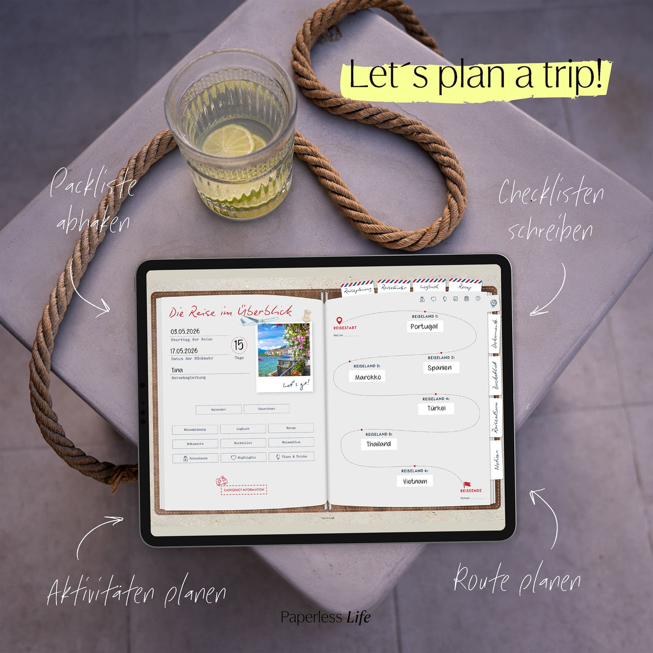 Digitales Weltreisetagebuch für deine Abenteuer | Paperless Life