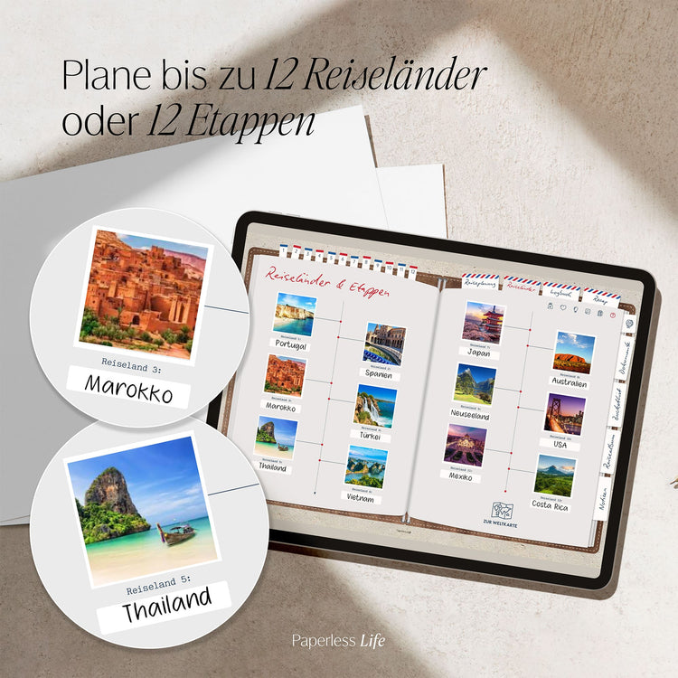 Das Weltreisetagebuch | Für 6 Monate oder 365 Tage