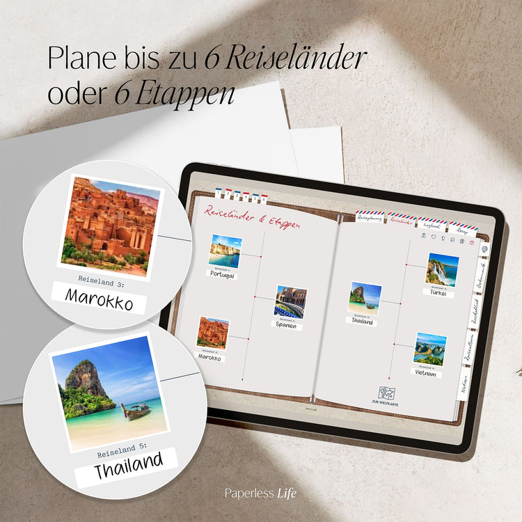 Das Weltreisetagebuch | Für 6 Monate oder 365 Tage