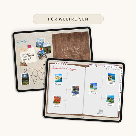 Das Weltreisetagebuch | Für 6 Monate oder 365 Tage