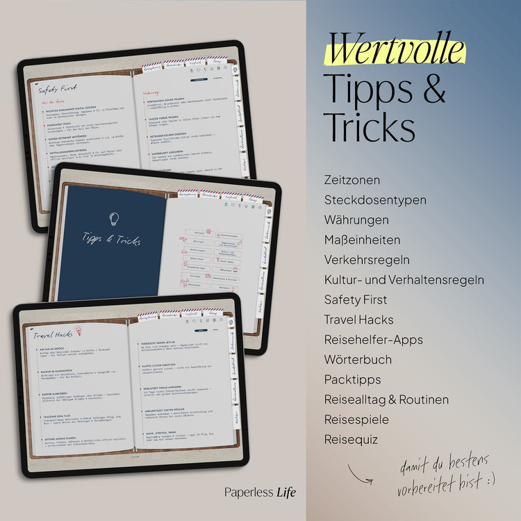 Das Weltreisetagebuch | Für 6 Monate oder 365 Tage