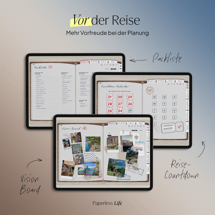 Das Weltreisetagebuch | Für 6 Monate oder 365 Tage