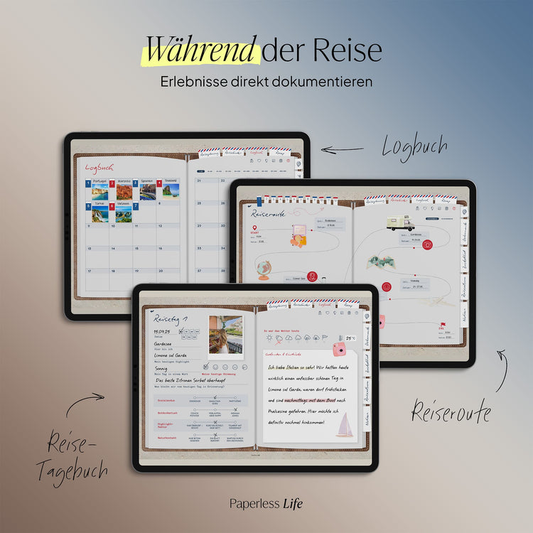 Das Weltreisetagebuch | Für 6 Monate oder 365 Tage