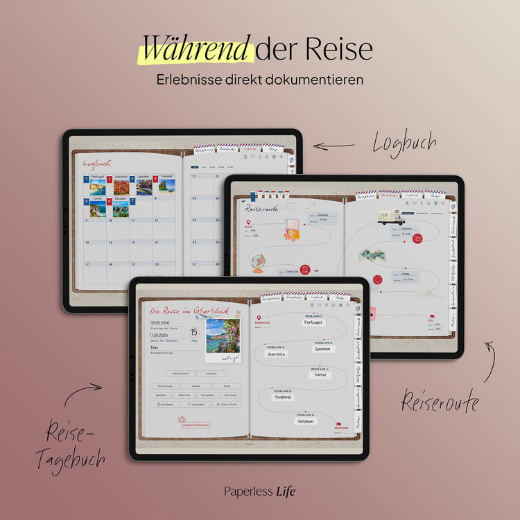 Das Weltreisetagebuch | Für 6 Monate oder 365 Tage