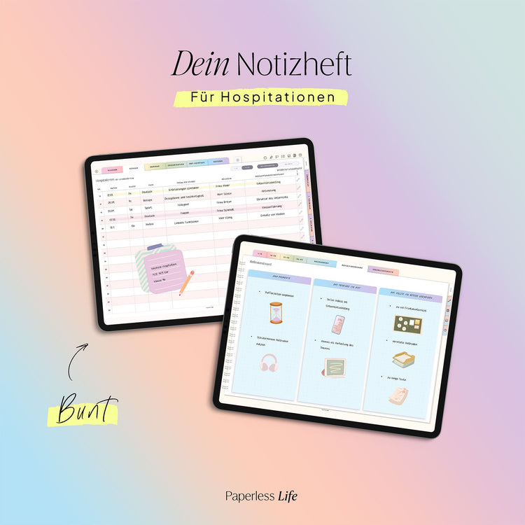 Digitales Notizbuch für Hospitationen