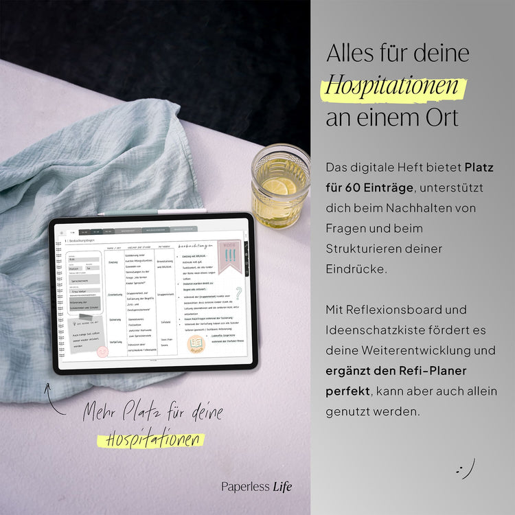 Digitales Notizbuch für Hospitationen