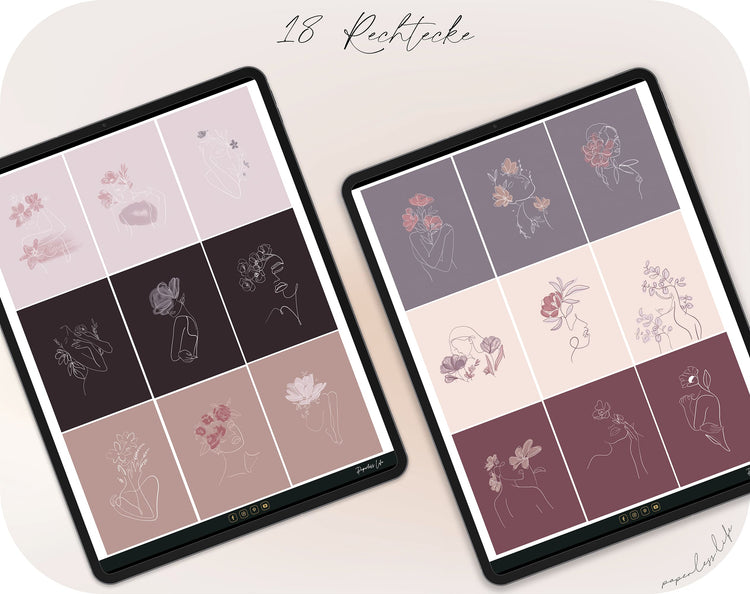 Digitale Sticker | Floral Beige