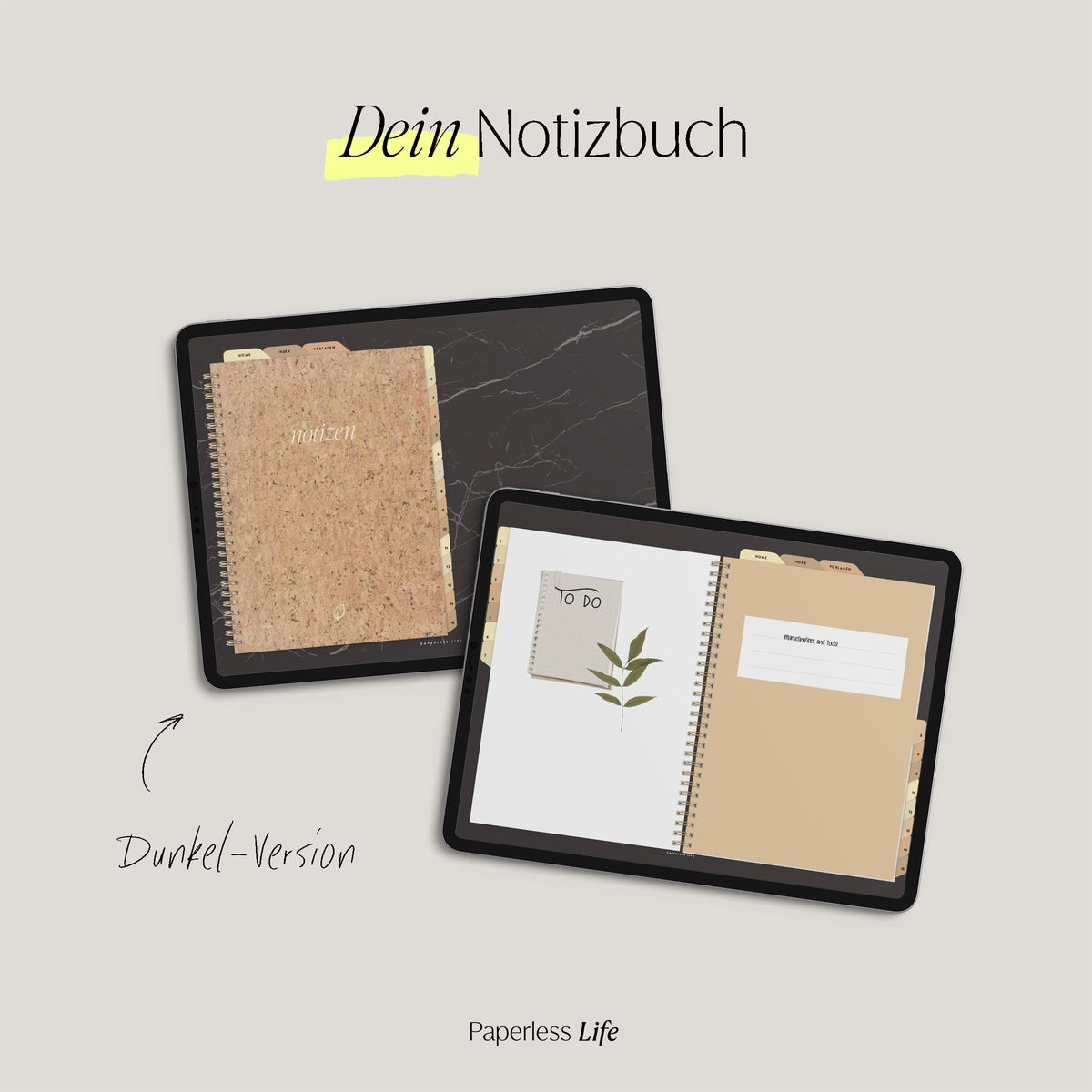 Digitales Notizbuch "Endlich Papierlos" - 15 Reiter | Limited Edition