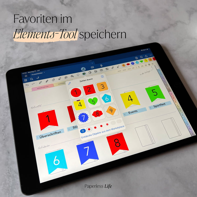 Color Changing Goodnotes Sticker | Zahlen