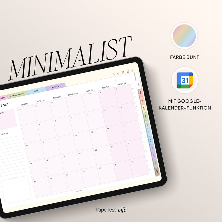 Digitaler Planer 2027 | Der Minimalist