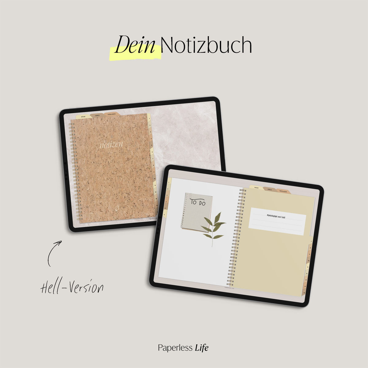 Digitales Notizbuch "Endlich Papierlos" - 15 Reiter | Limited Edition