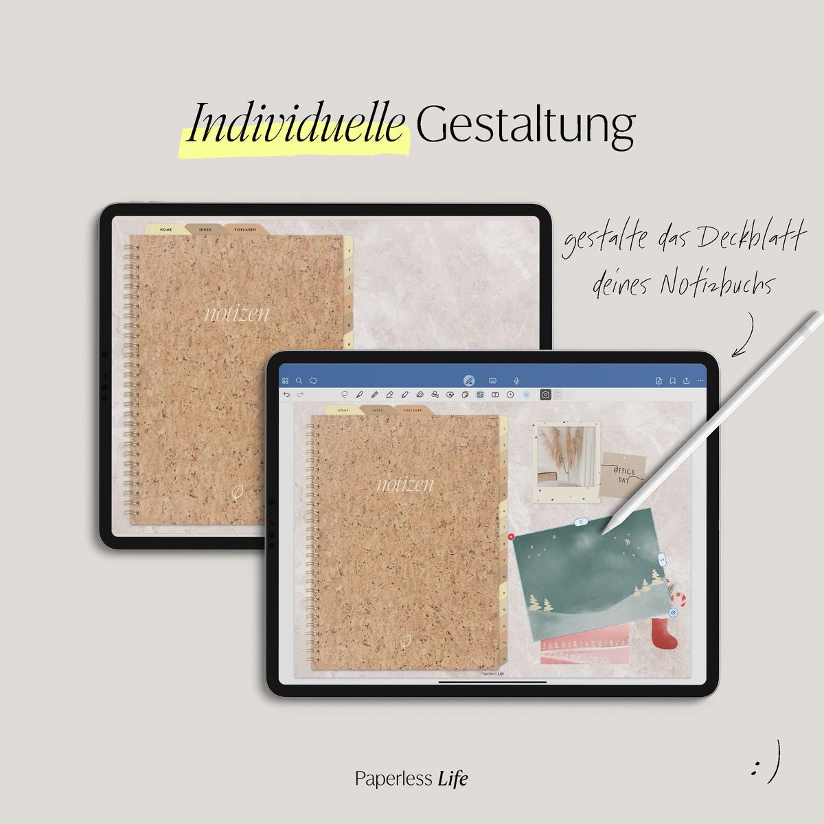 Digitales Notizbuch "Endlich Papierlos" - 15 Reiter | Limited Edition