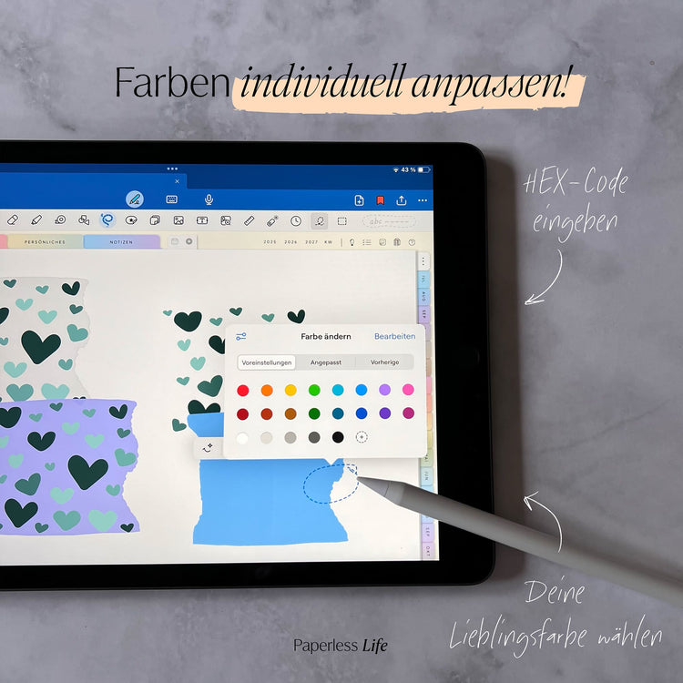 Color Changing Goodnotes Sticker | Klebestreifen