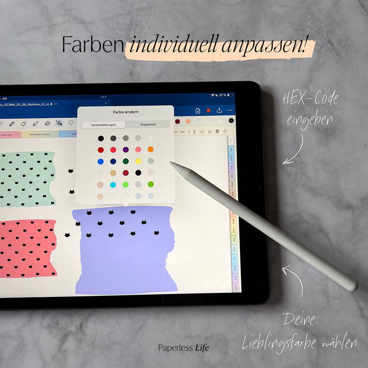 Color Changing Goodnotes Sticker | Klebestreifen