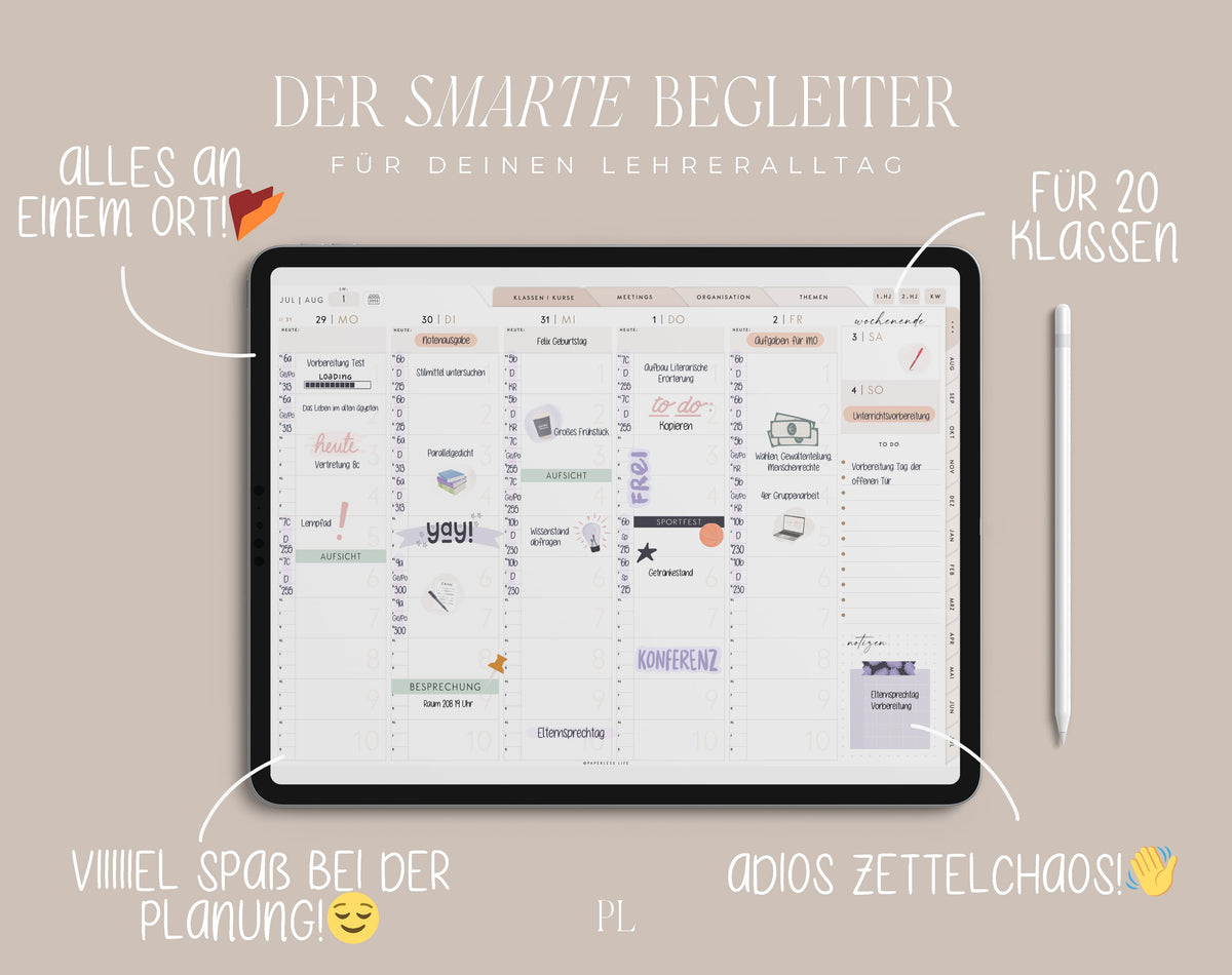 Digitaler Lehrerkalender 24/25 "Der Gamechanger" - für GoodNotes & Co.