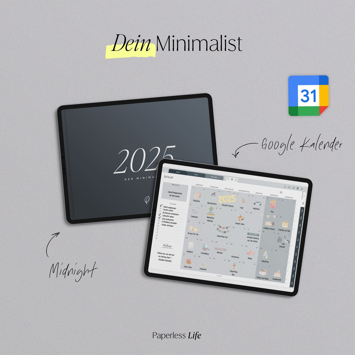 Digitaler Planer 2025 | Der Minimalist