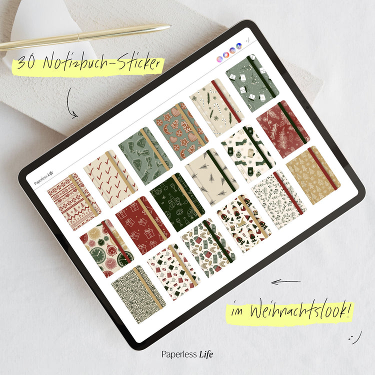 Digitales Christmas Notizbuch für den Split View | Optimiert für Goodnotes