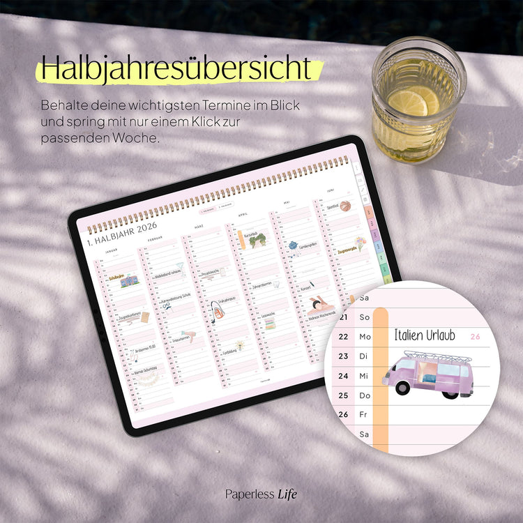 Digital monthly planner 2025