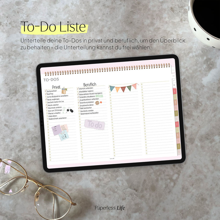 Digital monthly planner 2025