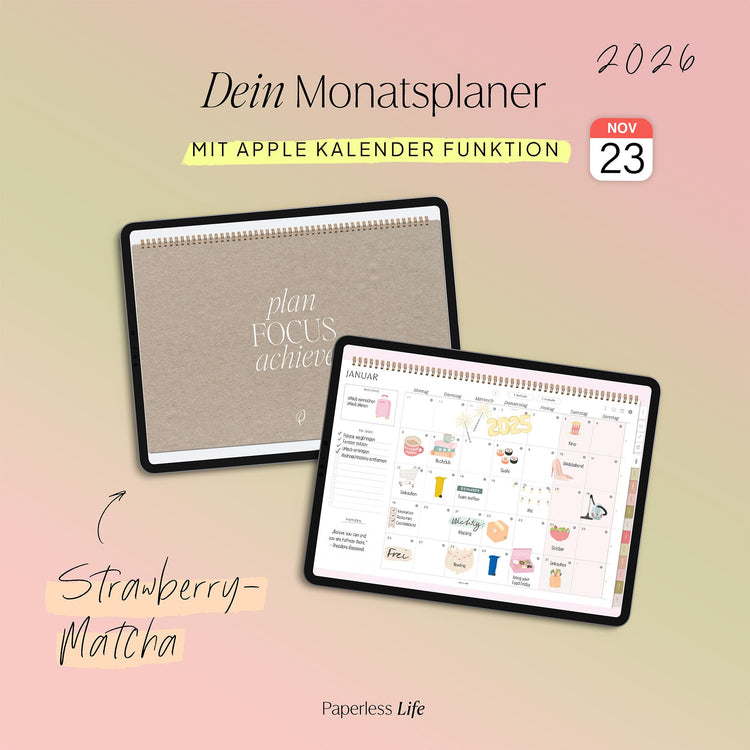 Digital monthly planner 2025