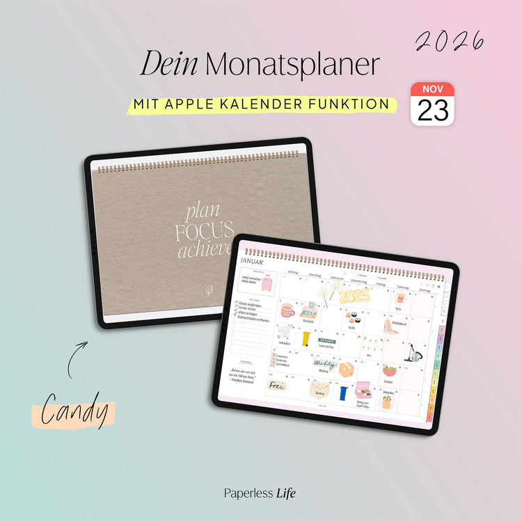Digital monthly planner 2025