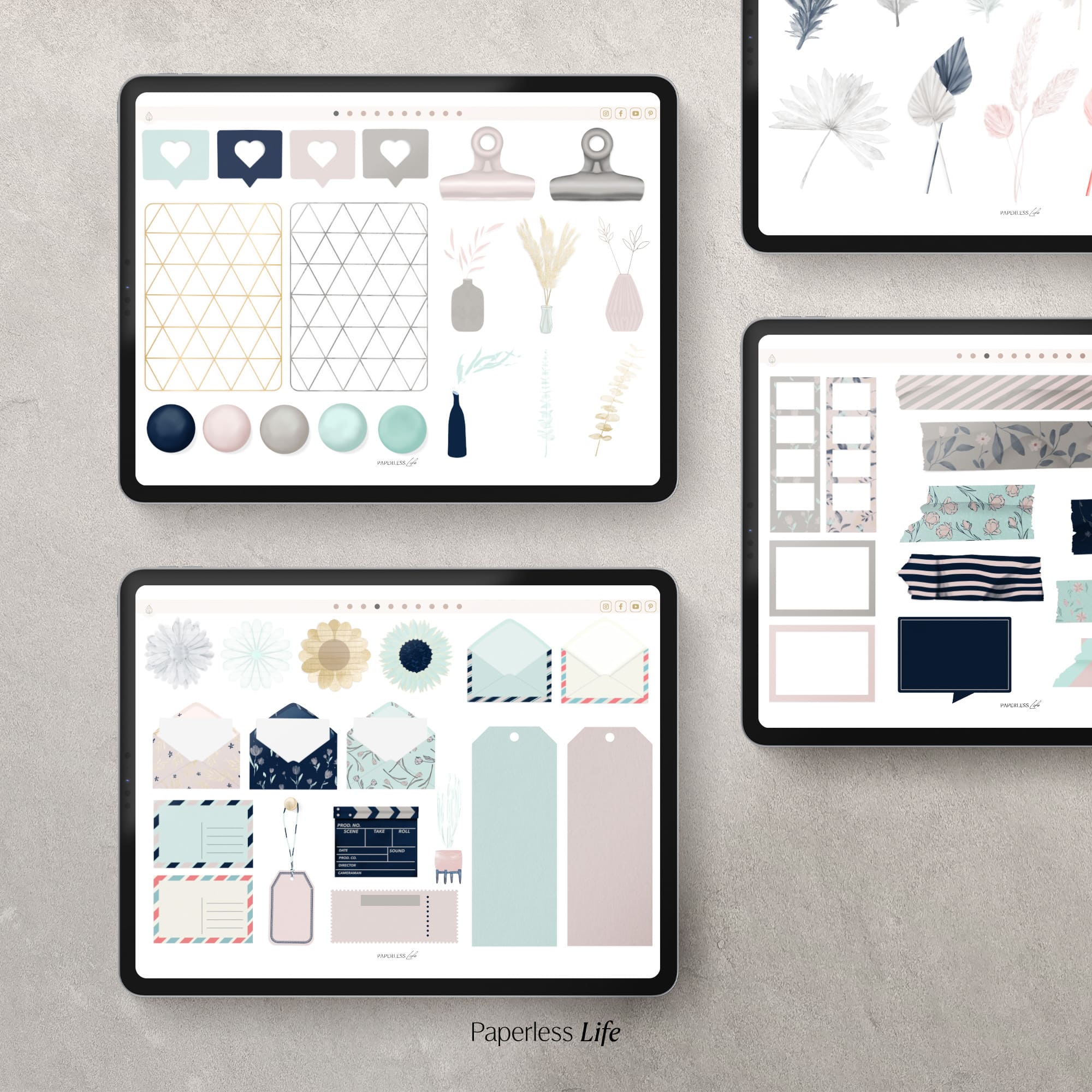 Digitale Sticker | Mood Board Frühling