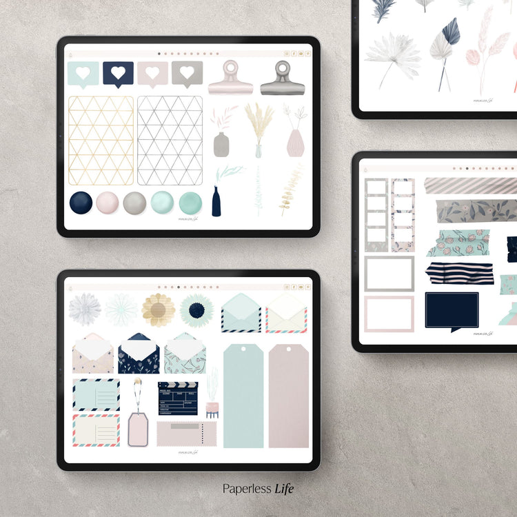 200 Digital Stickers | Spring Mood Board