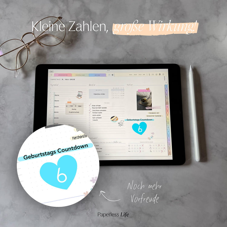Color Changing Goodnotes Sticker | Zahlen
