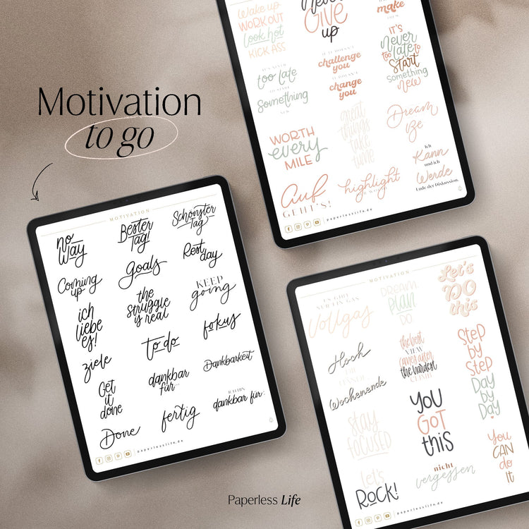 Digitale Sticker | Motivationssprüche