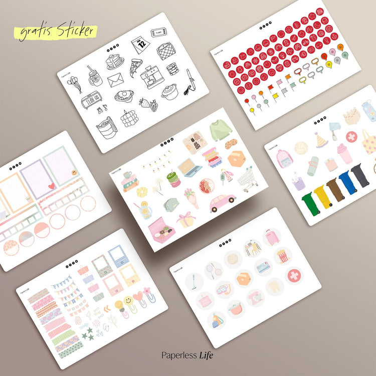 Digital monthly planner 2025