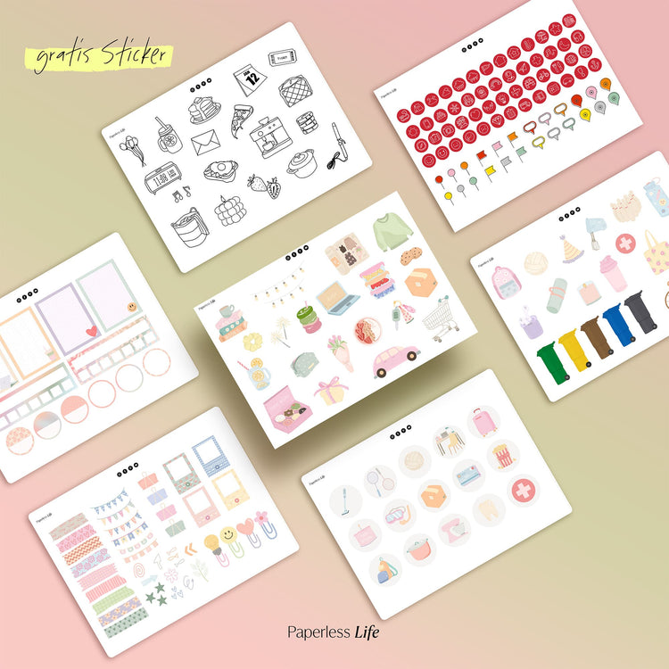 Digital monthly planner 2025