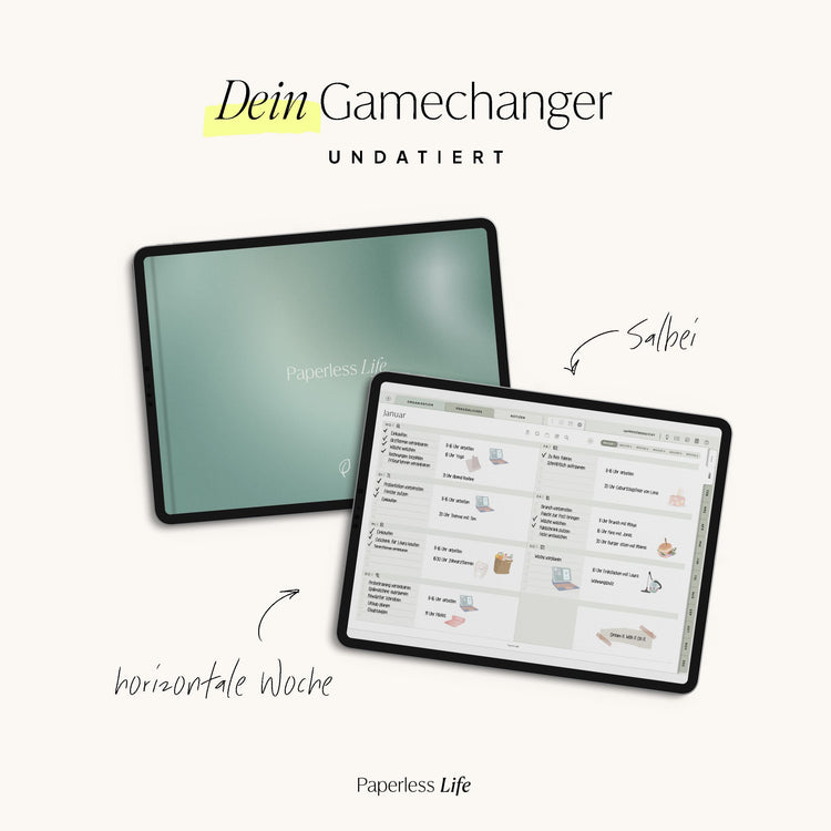 Undatierter Digitaler Planer I für Goodnotes u.v.m. I der Gamechanger