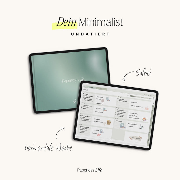 Undatierter Digitaler Planer I für Goodnotes u.v.m. I der Minimalist