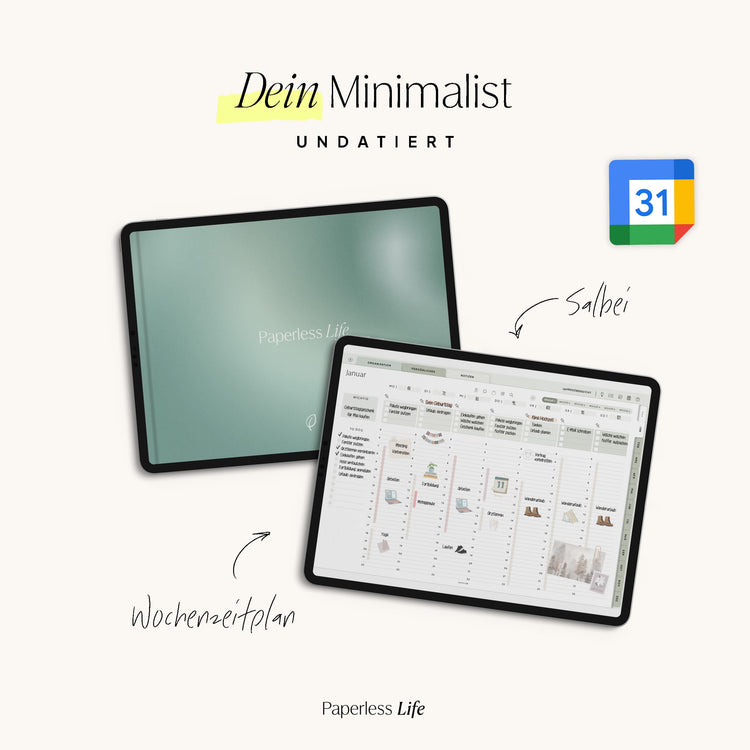 Undatierter Digitaler Planer I für Goodnotes u.v.m. I der Minimalist