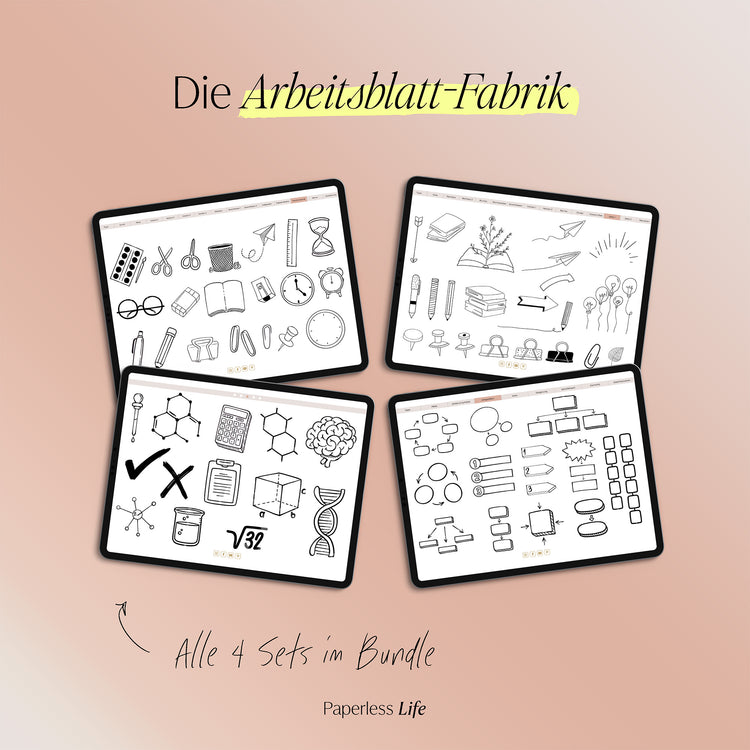 "Die Arbeitsblatt-Fabrik" - Digitale Sticker für die Gestaltung deiner Arbeitsblätter